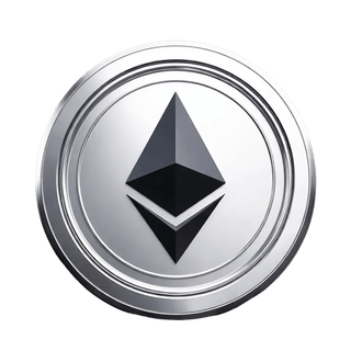 Ein Grafikelement mit dem Ethereum (ETH)-Coin schwebt