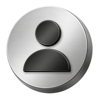 Dekoratives 3D-Benutzeravatar-Symbol in Silber auf der FAQ-Seite